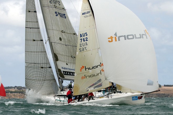 Huey II and Sierra Chainsaw show the close racing between the fleets - Festival of Sails ©  Alex McKinnon Photography http://www.alexmckinnonphotography.com